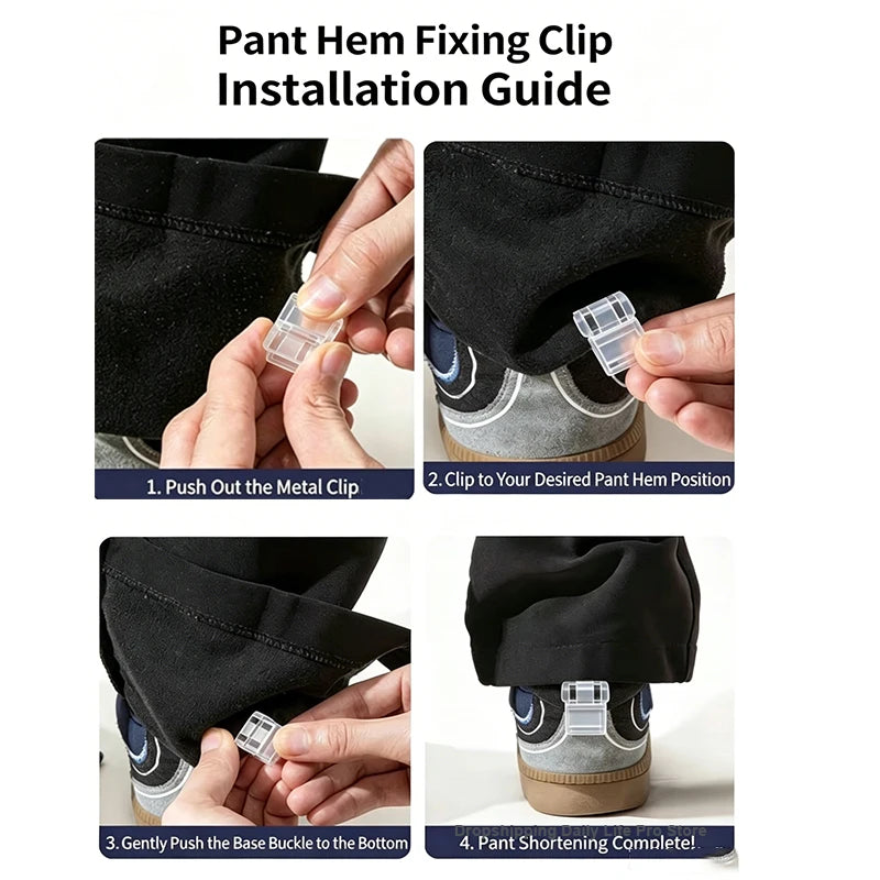1~10PCS Invisible Leg Shortening Clip, Non-Slip Pants Edge Clip, Quick Fix Hem Clip, Hidden Pants Adjuster, Sewing Accessories